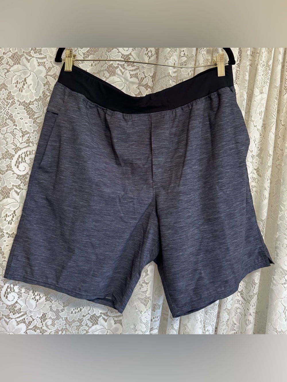 Men’s Veece Black Heather Xavier Performance Stretch Shorts